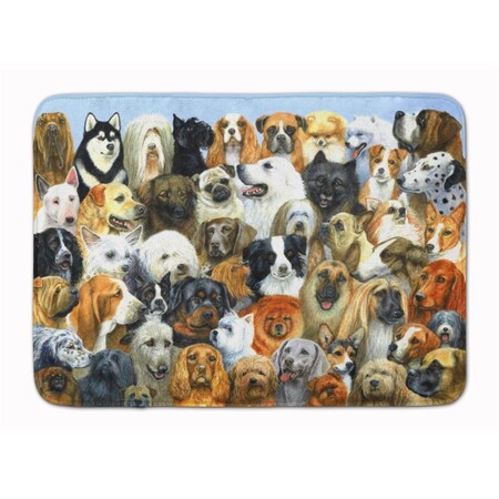 Jensendistributionservices Fifty One Dogs Machine Washable Memory Foam Mat MI2550612